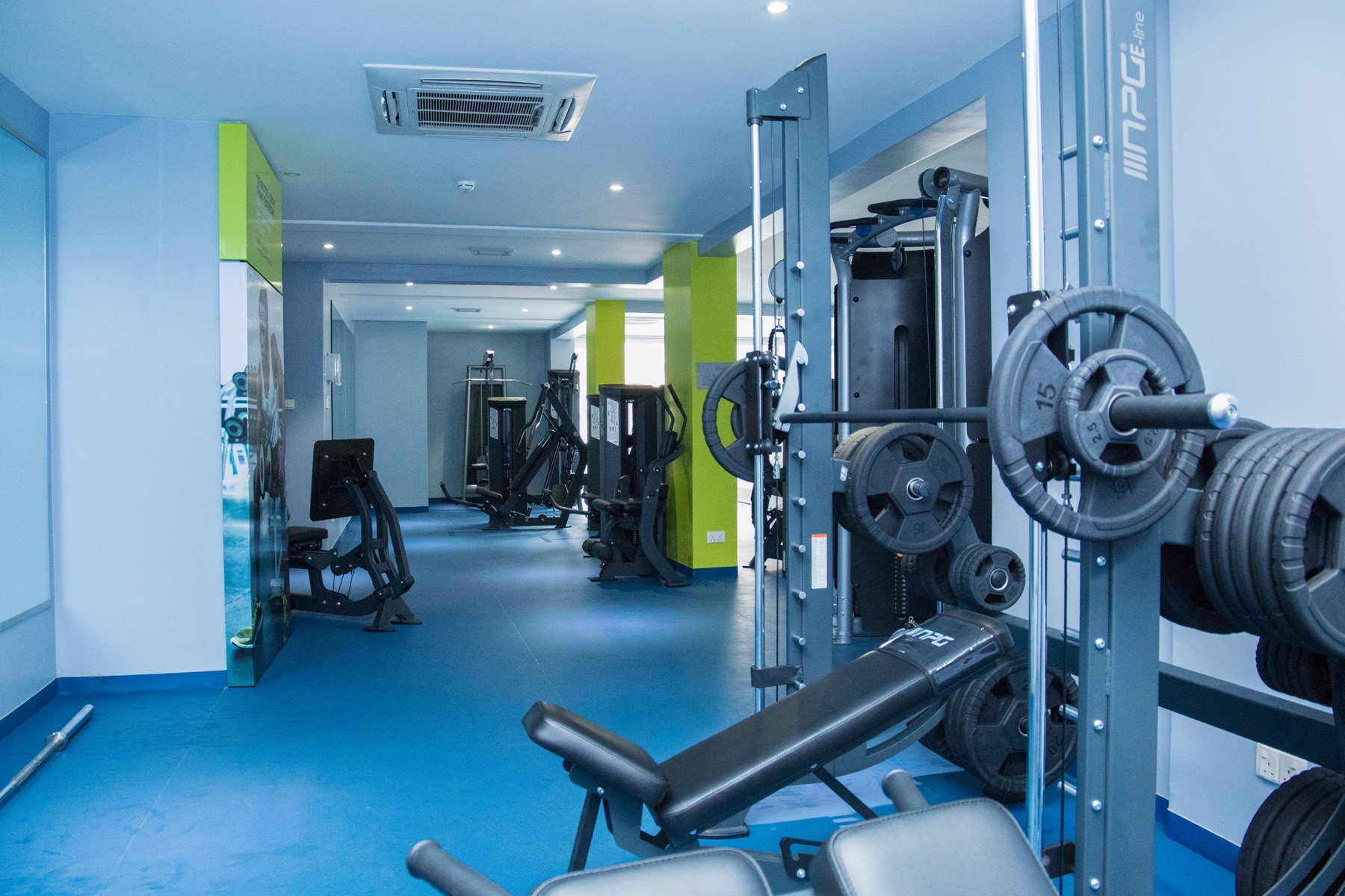 Functional training area with a cable rig in the Skyz Gym