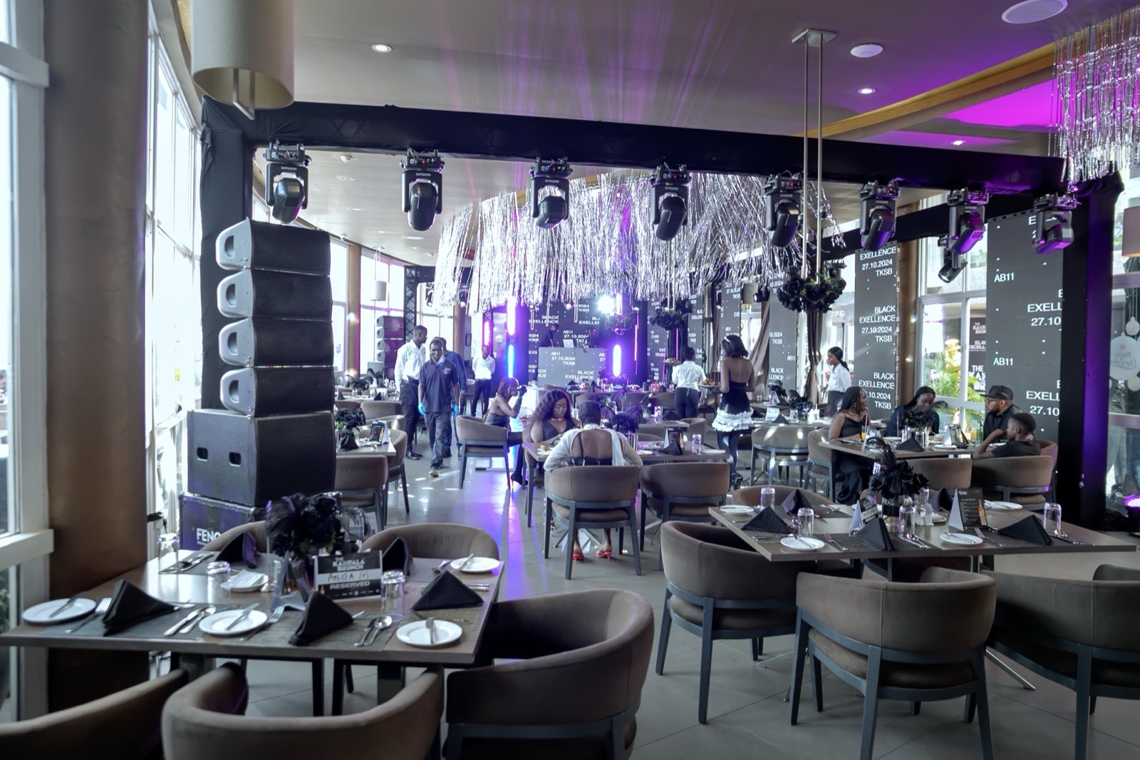 The Black Excellence-themed dining room set for The Kampala Style Brunch, October 2024