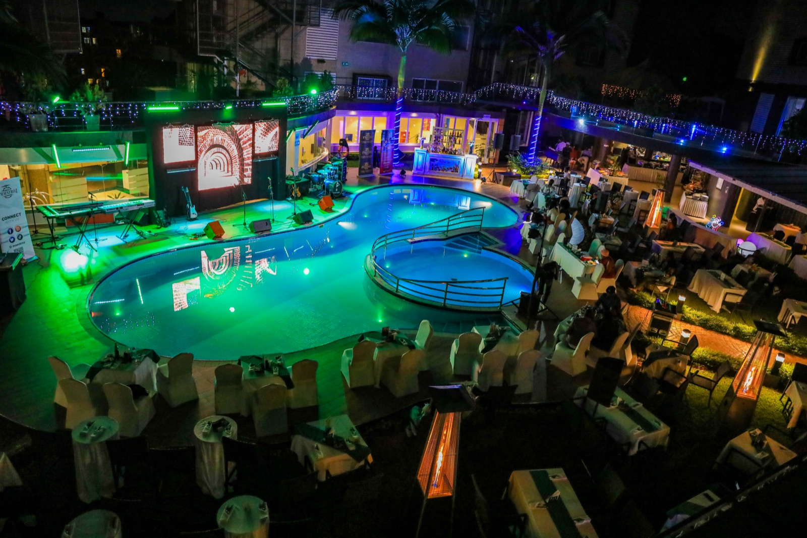Tropicanna Poolside set up for Aziz Azion's Skyz Exclusive night