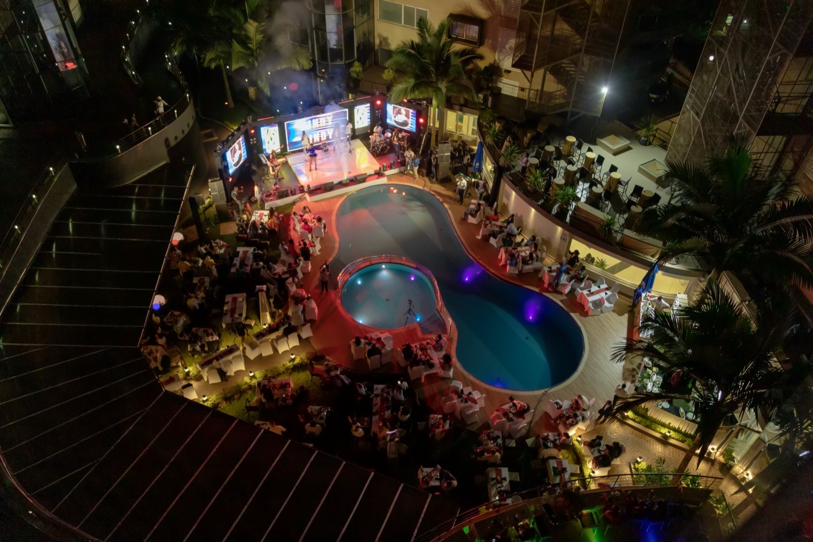 Cindy Sanyu performing with the live band at Tropicanna Poolside