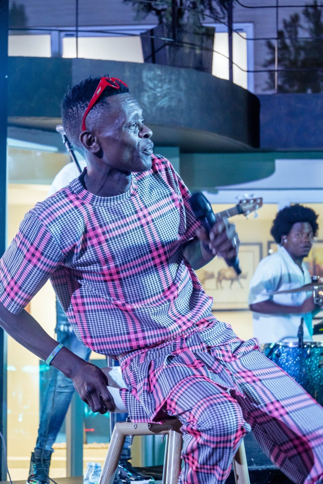 Jose Chameleone singing on stage at Tropicanna Poolside