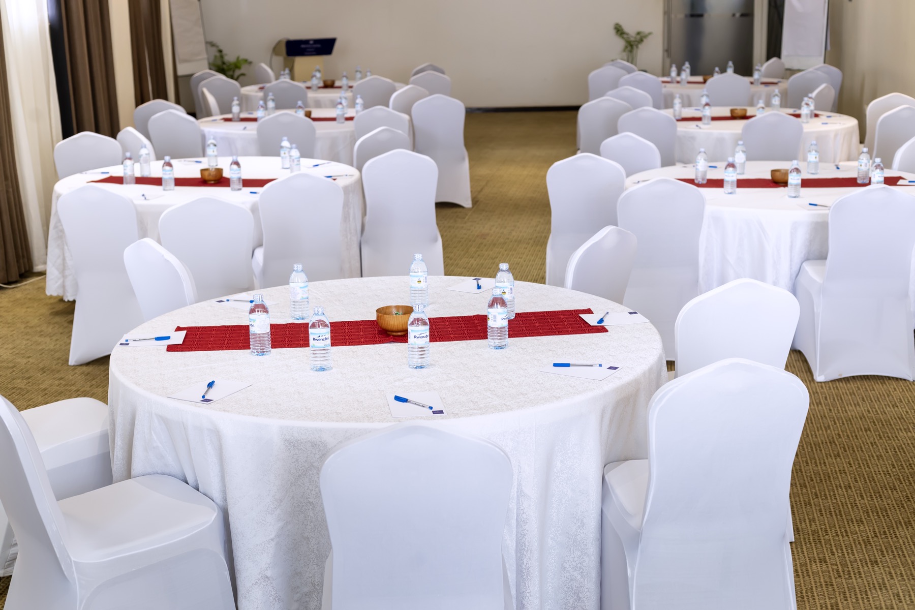 Tokyo Hall set up for a conference